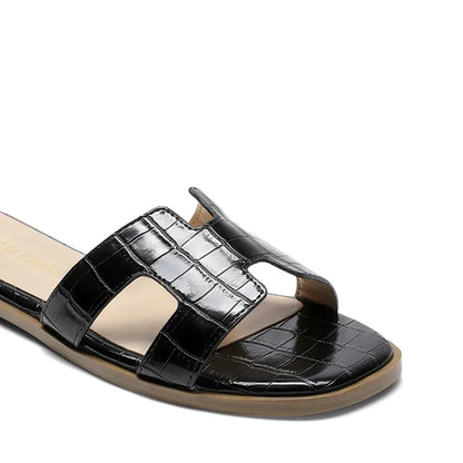 【Live Exclusive】Dream Pairs Women'S Cut-Out Strap Light Sole Comfort Slip-On Flat Slide Sandals for Spring Summer Footwear Girl